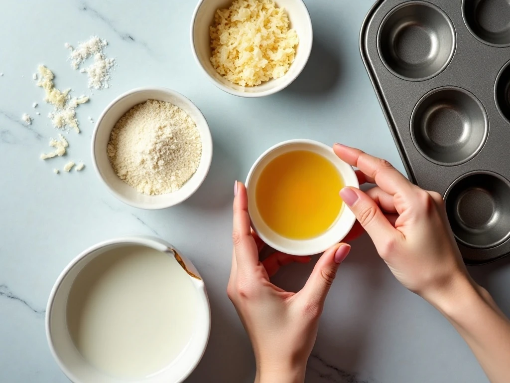Ingredients for Brazilian pão de queijo cheese puffs