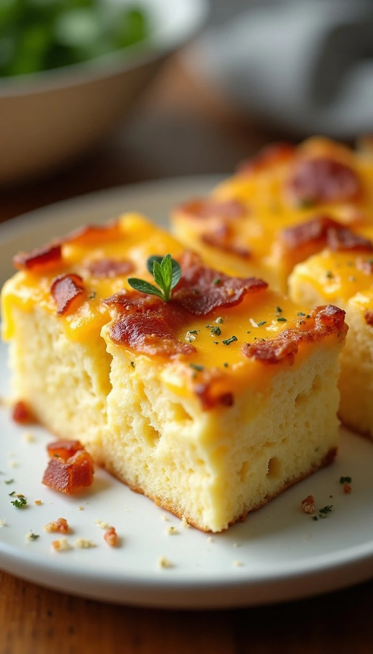 Easy Overnight Breakfast Casserole Recipe with Bacon and Cheddar