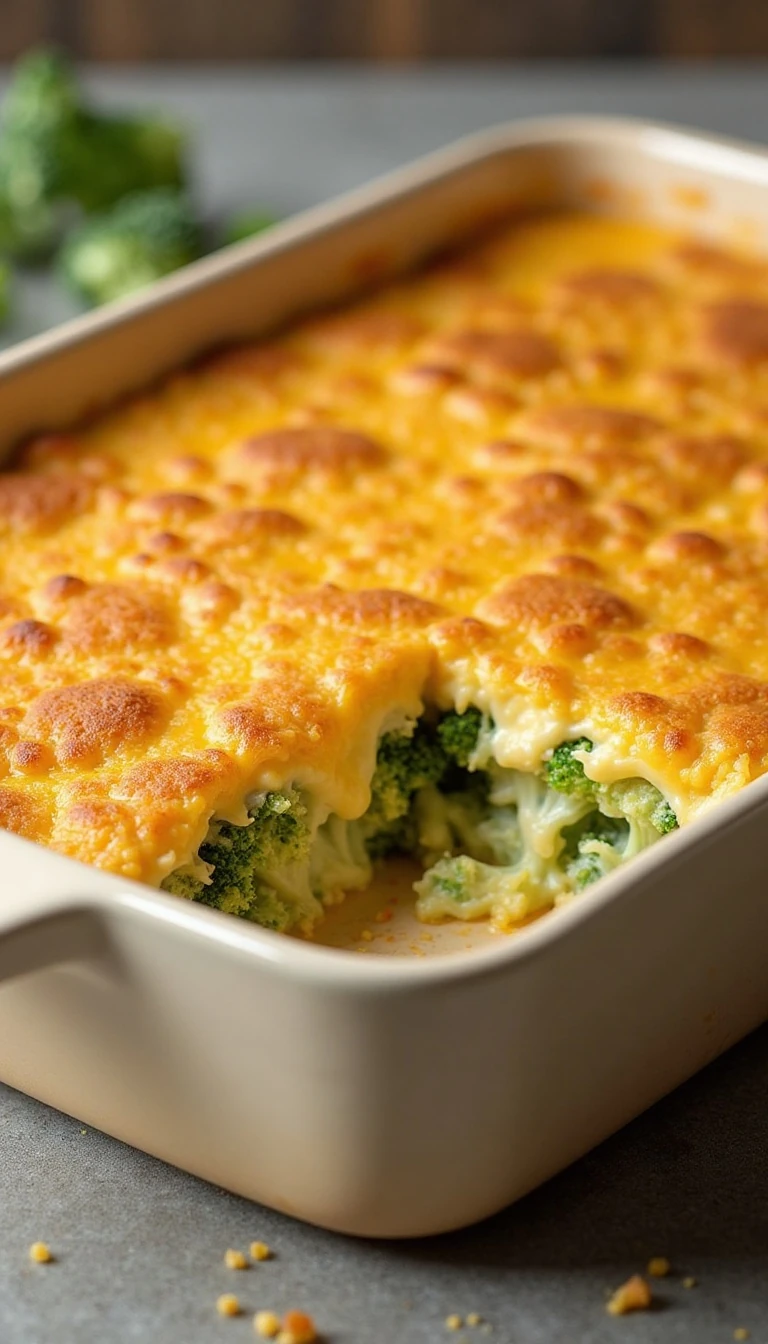 Easy Broccoli Cheese Casserole Recipe with Buttery Cracker Topping