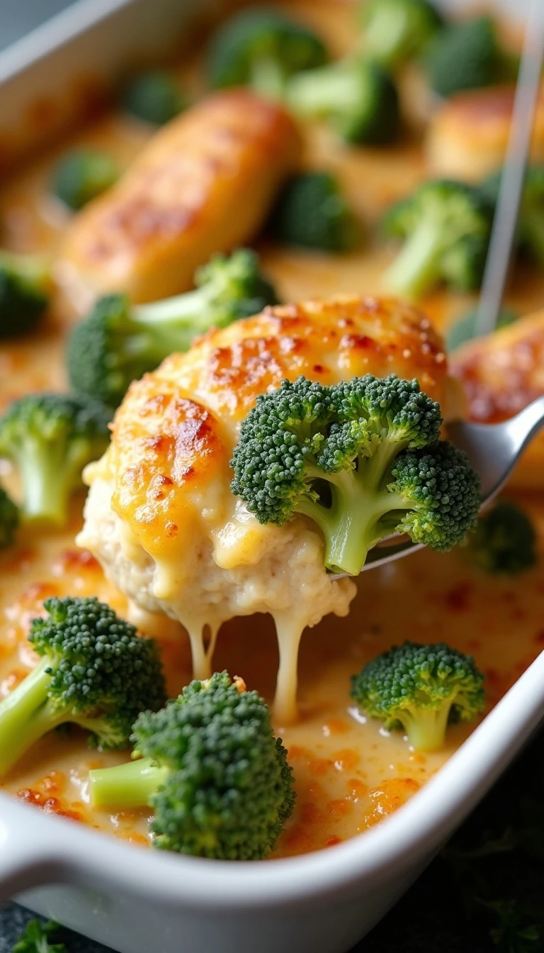 Creamy Broccoli Chicken Casserole with Mozzarella