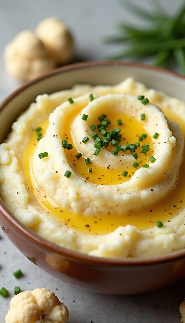 Browned Butter Garlic Mashed Cauliflower Recipe