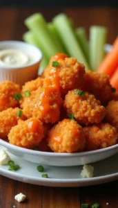 Buffalo Blue Cheese Popcorn Chicken Recipe