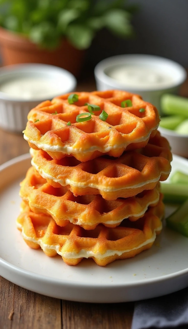 Buffalo Chicken Chaffles: A Crispy, Cheesy Favorite for Dinner