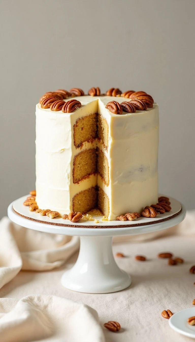 Best Butter Pecan Cake with Buttercream Frosting Recipe
