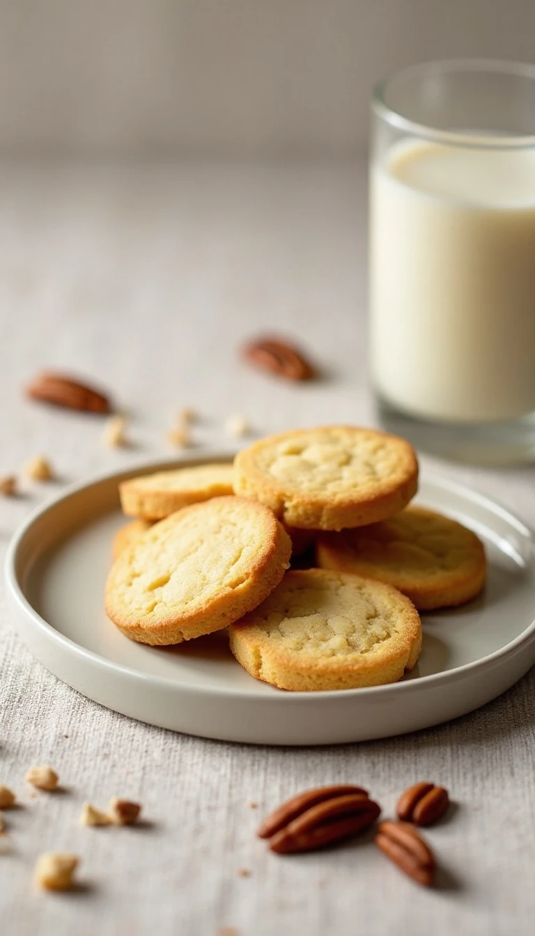 Easy Butter Pecan Shortbread Cookies Recipe