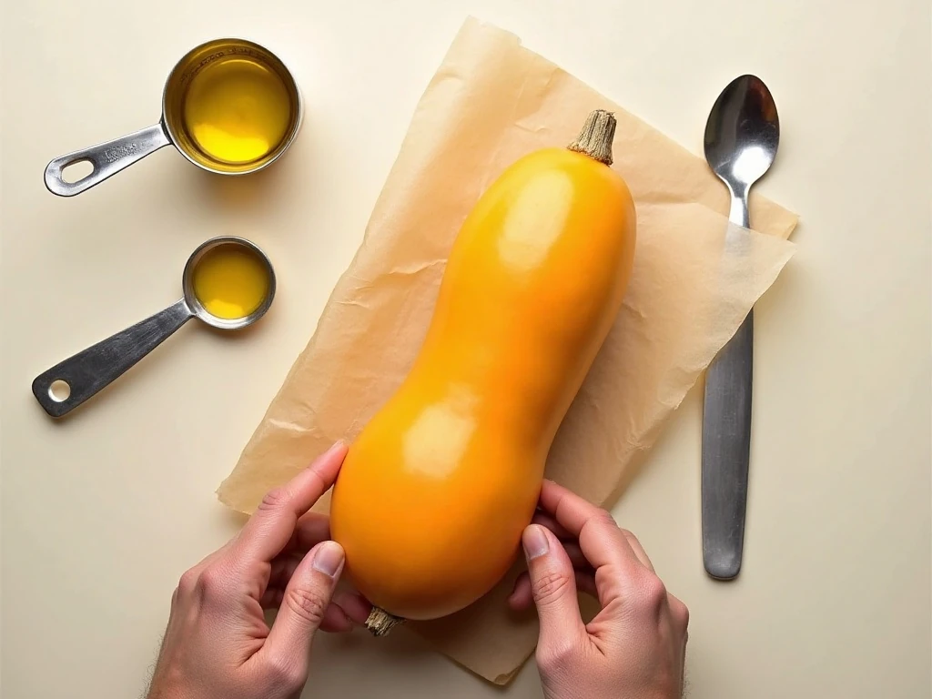 Ingredients for a simple butternut squash baby food recipe
