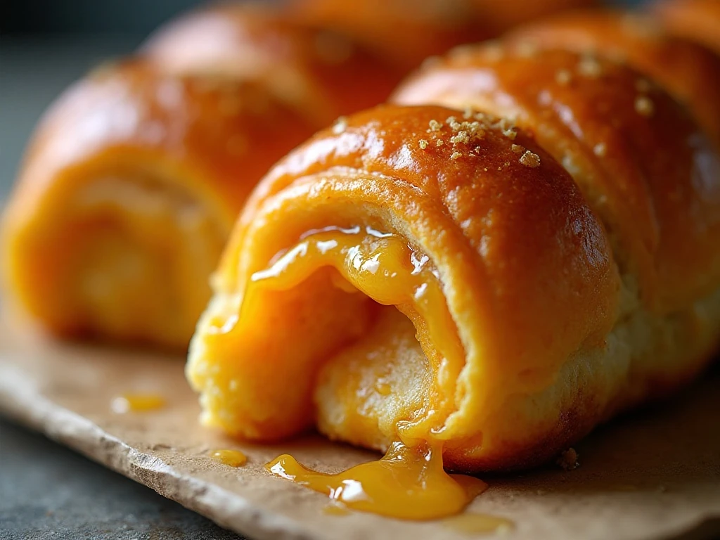 Fluffy interior of a butternut squash dinner roll