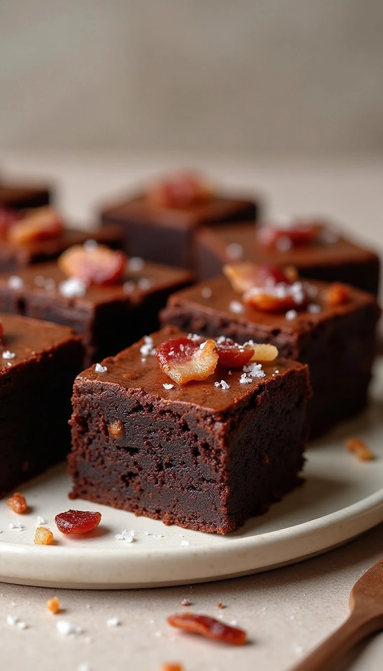 Fudgy Candied Bacon Brownies Recipe (Sweet and Salty)
