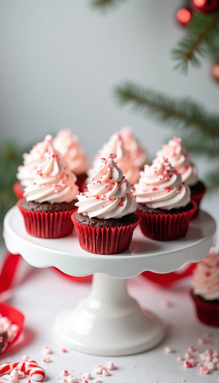 Candy Cane Ice Cream Cupcakes: A Festive Frozen Treat
