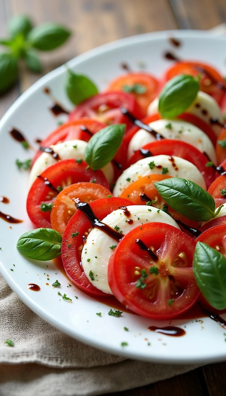 Easy Caprese Salad Recipe with Balsamic Glaze