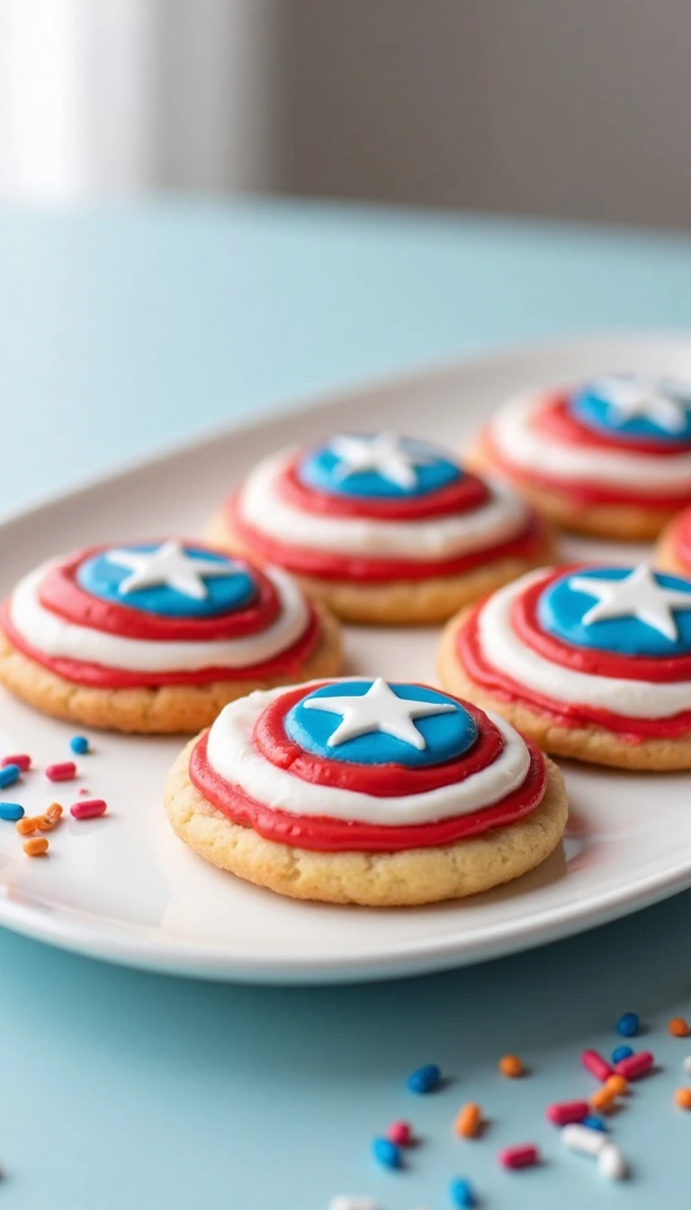 Easy Captain America Cookies Recipe for Kids