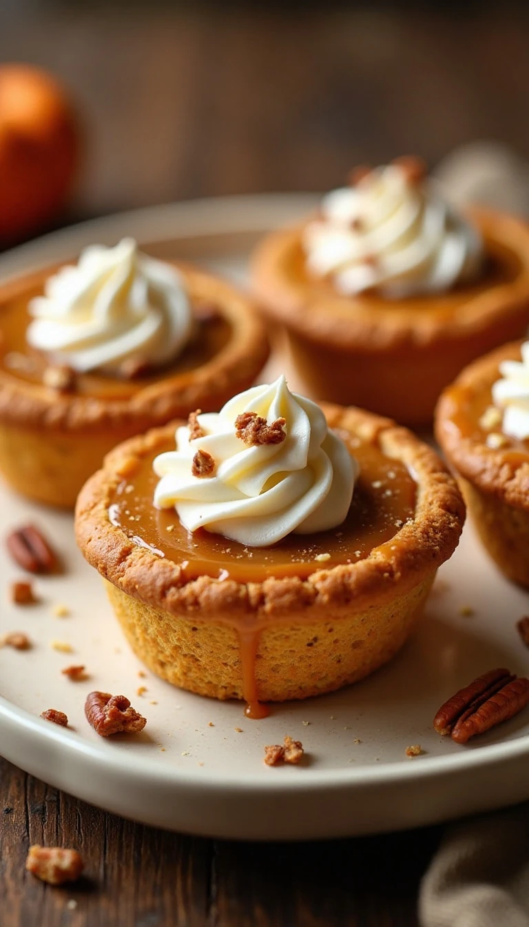 Caramel Pumpkin Mini Pies