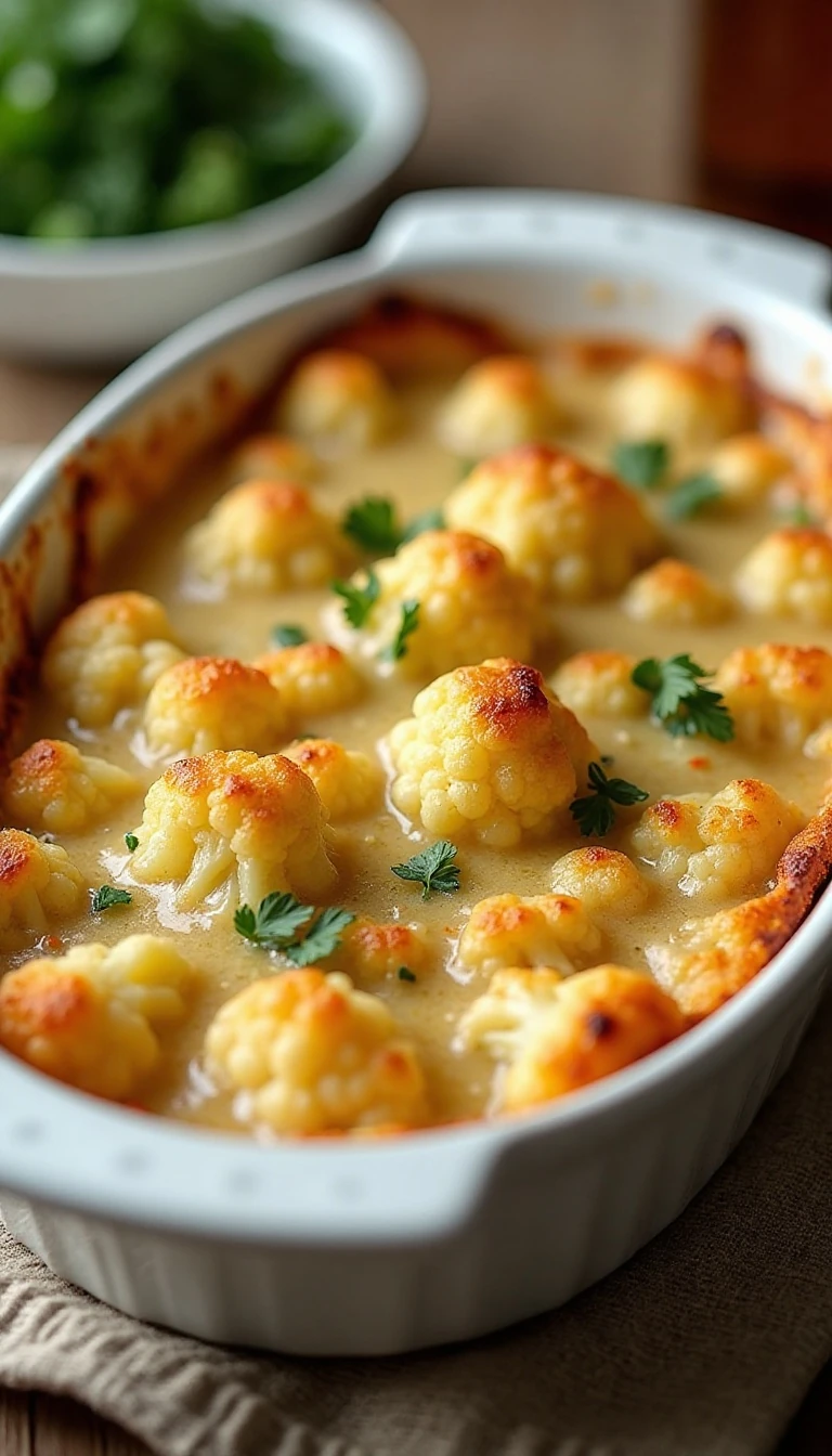 Cauliflower Au Gratin: Creamy, Golden, and Comforting