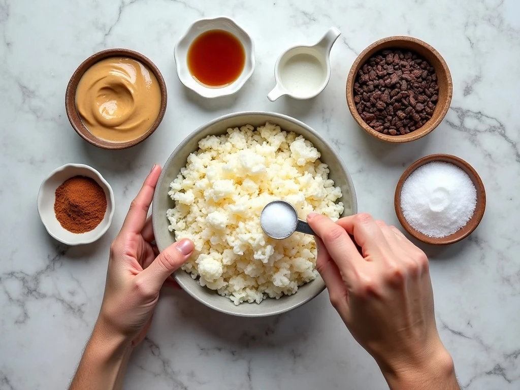 Ingredients for keto vegan cauliflower ice cream