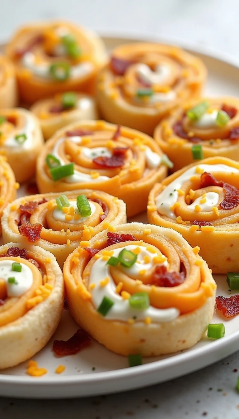 Easy Cheddar Bacon Ranch Pinwheels Recipe