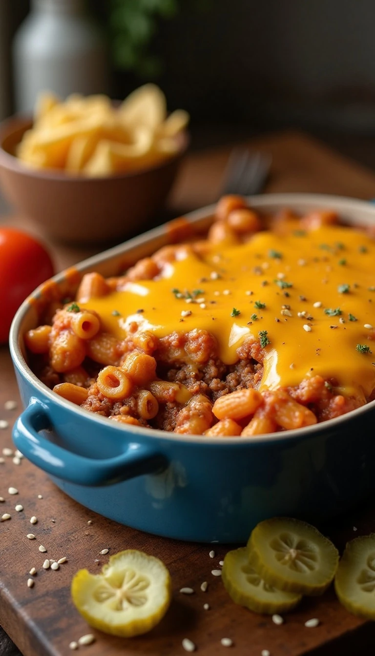 Easy Cheeseburger Casserole Recipe with Ground Beef and Cheddar