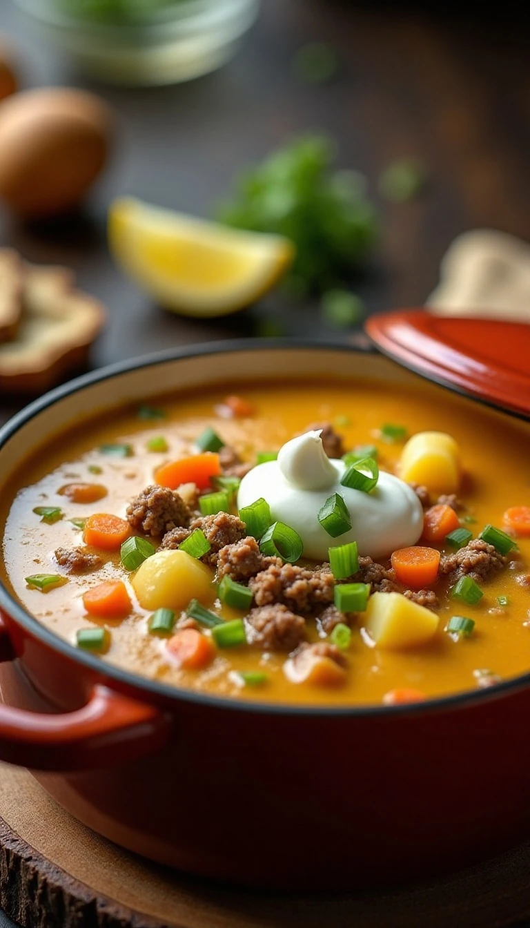 Creamy Cheeseburger Soup Recipe for Cozy Nights