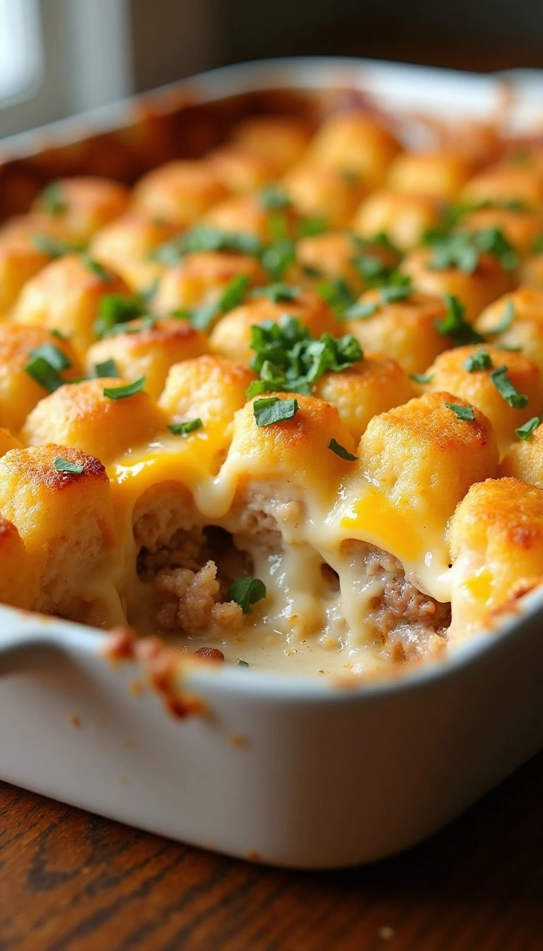 Cheesy Alfredo Tater Tot Casserole Recipe for an Easy Family Dinner