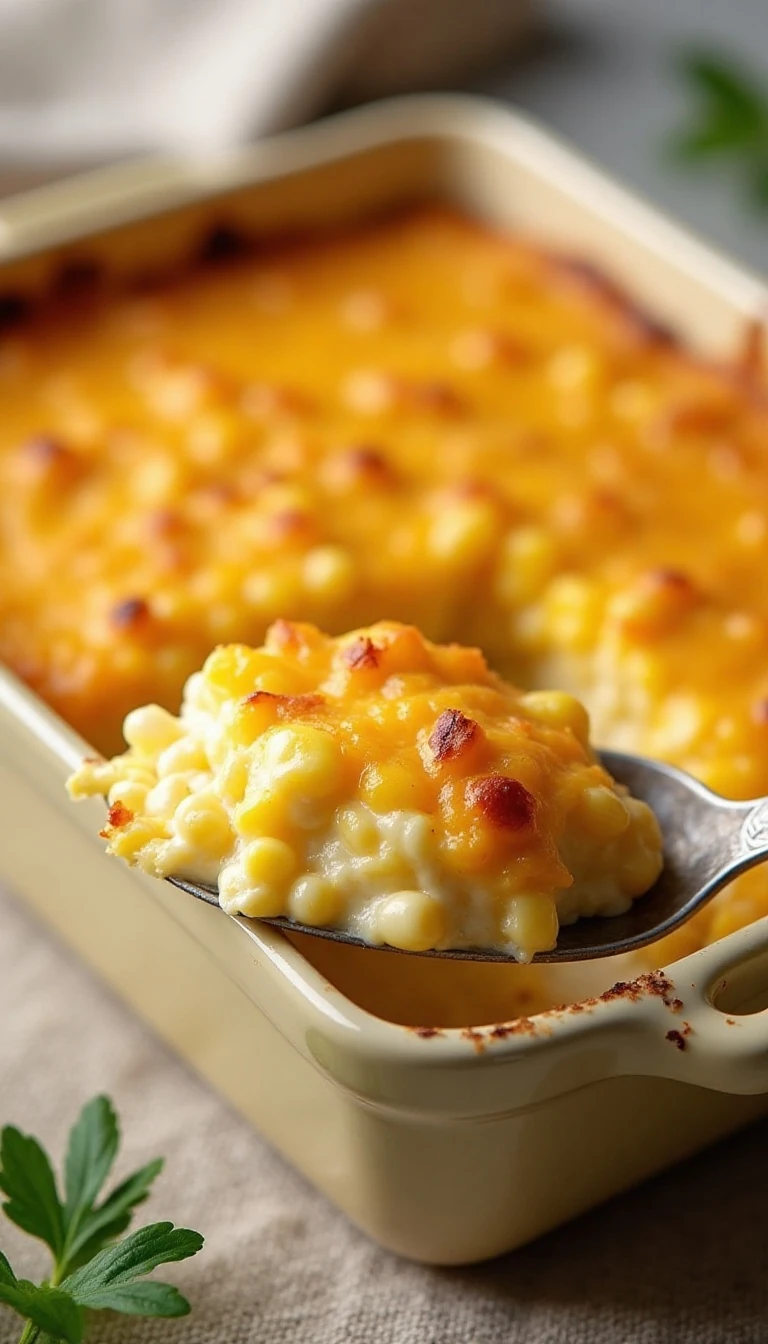 Easy Cheesy Corn Casserole Recipe for a Cozy Dinner