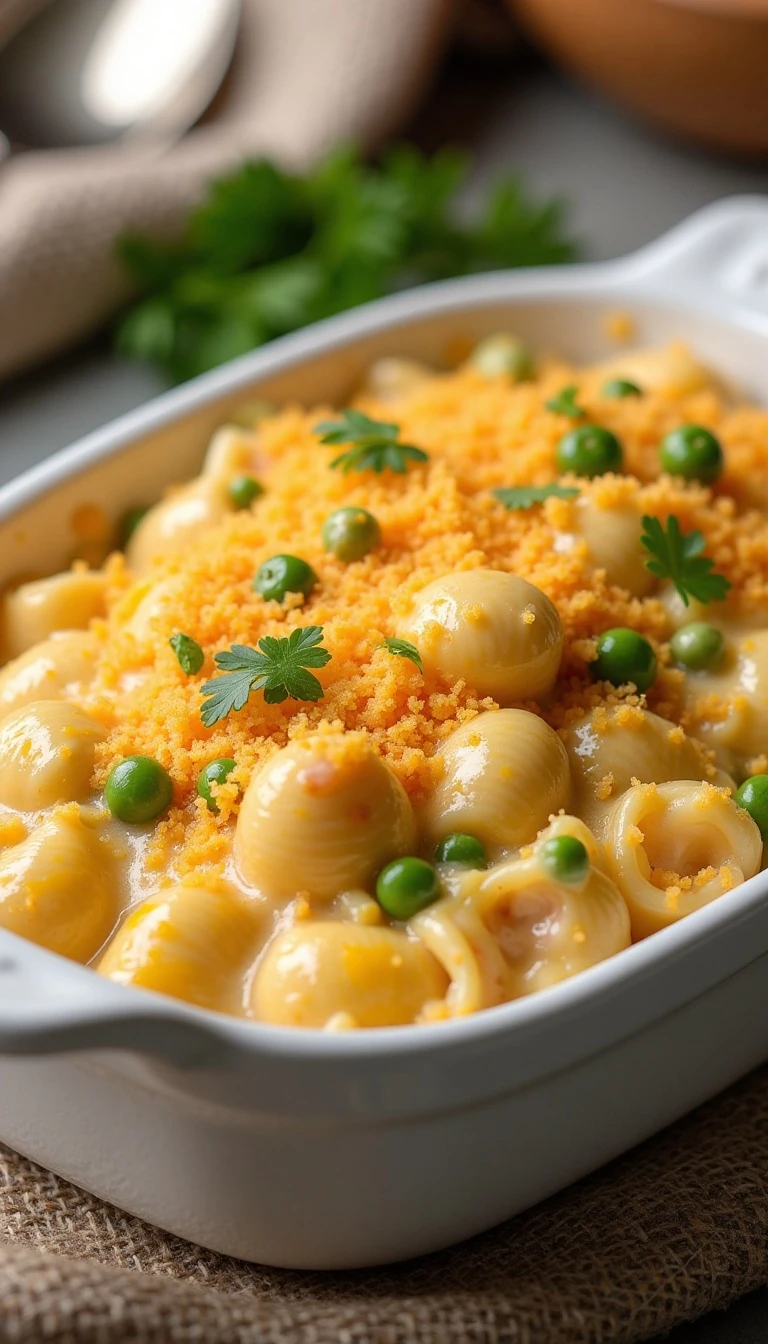 Cheesy Crab Pasta Casserole Recipe