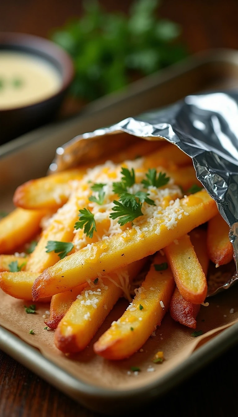Cheesy Garlic Fries in Foil: An Easy, Flavorful Recipe