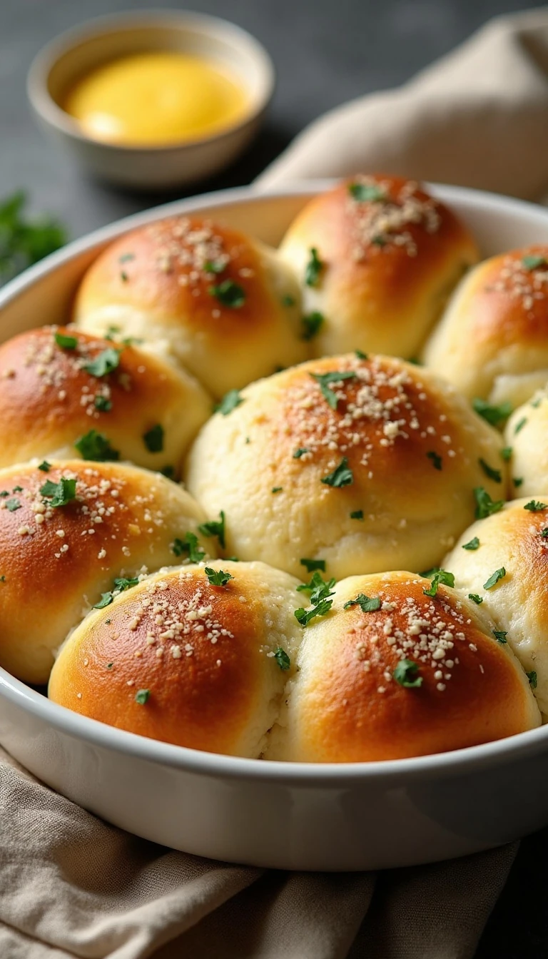 Cheesy Garlic Herb Pull-Apart Rolls Recipe