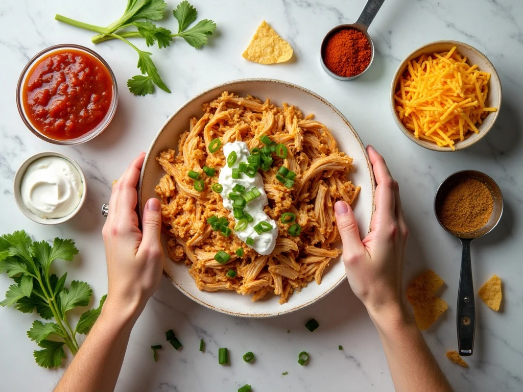 Ingredients for cheesy salsa chicken casserole