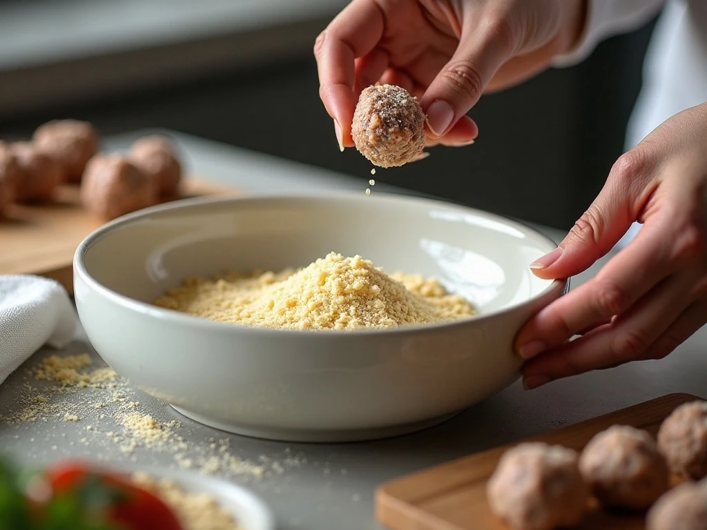 Milk-soaked breadcrumbs helping create tender meatballs