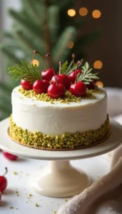 Festive Cherry and Pistachio Christmas Cake Recipe