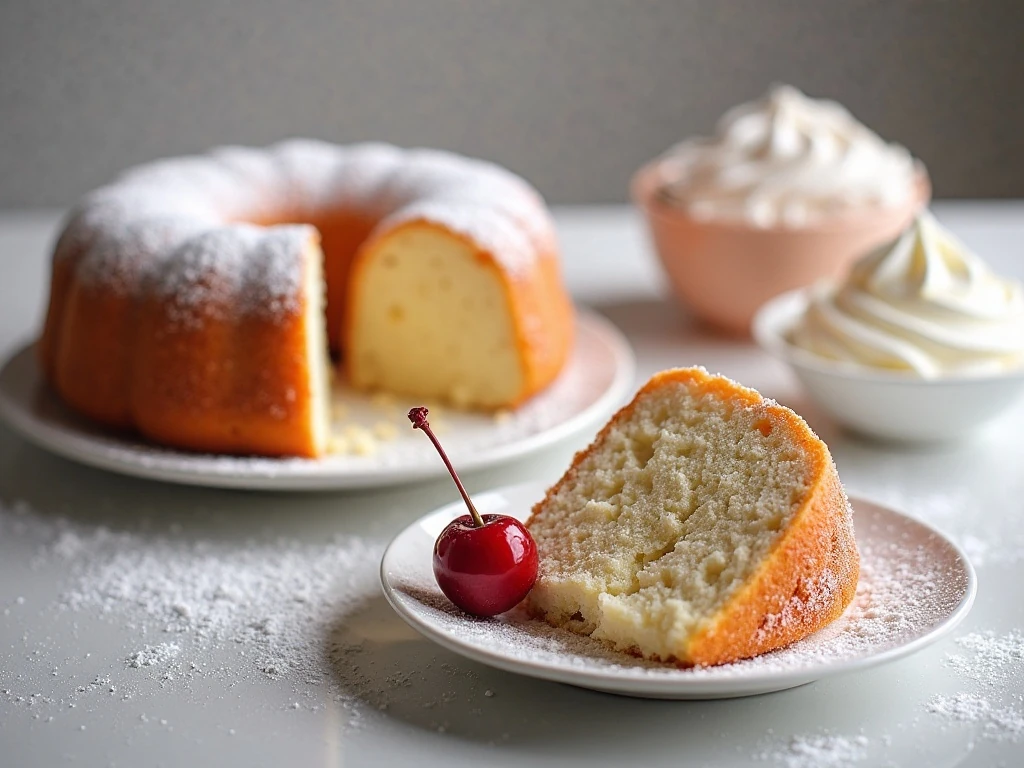 Cherry angel food cake prepared for storage and serving