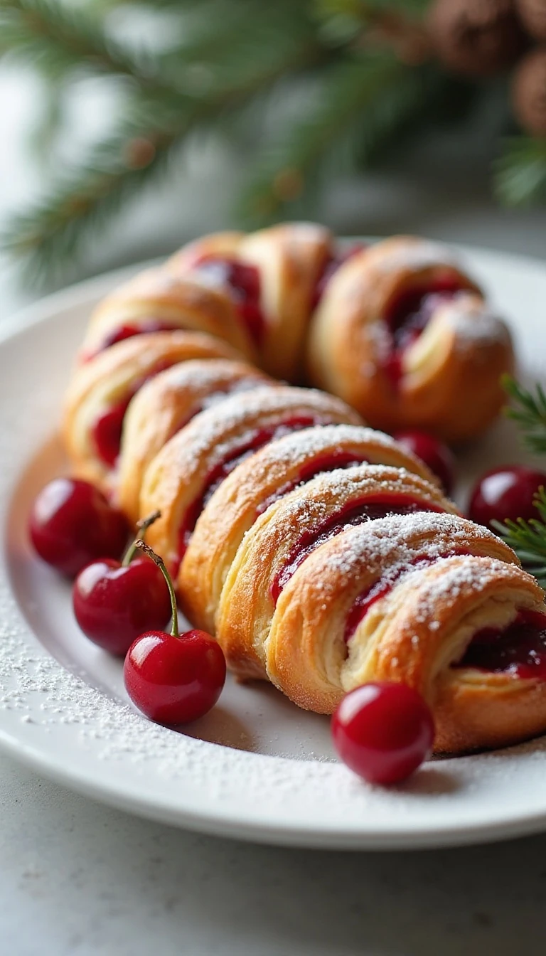 Easy Cherry Candy Cane Breakfast Danish Recipe
