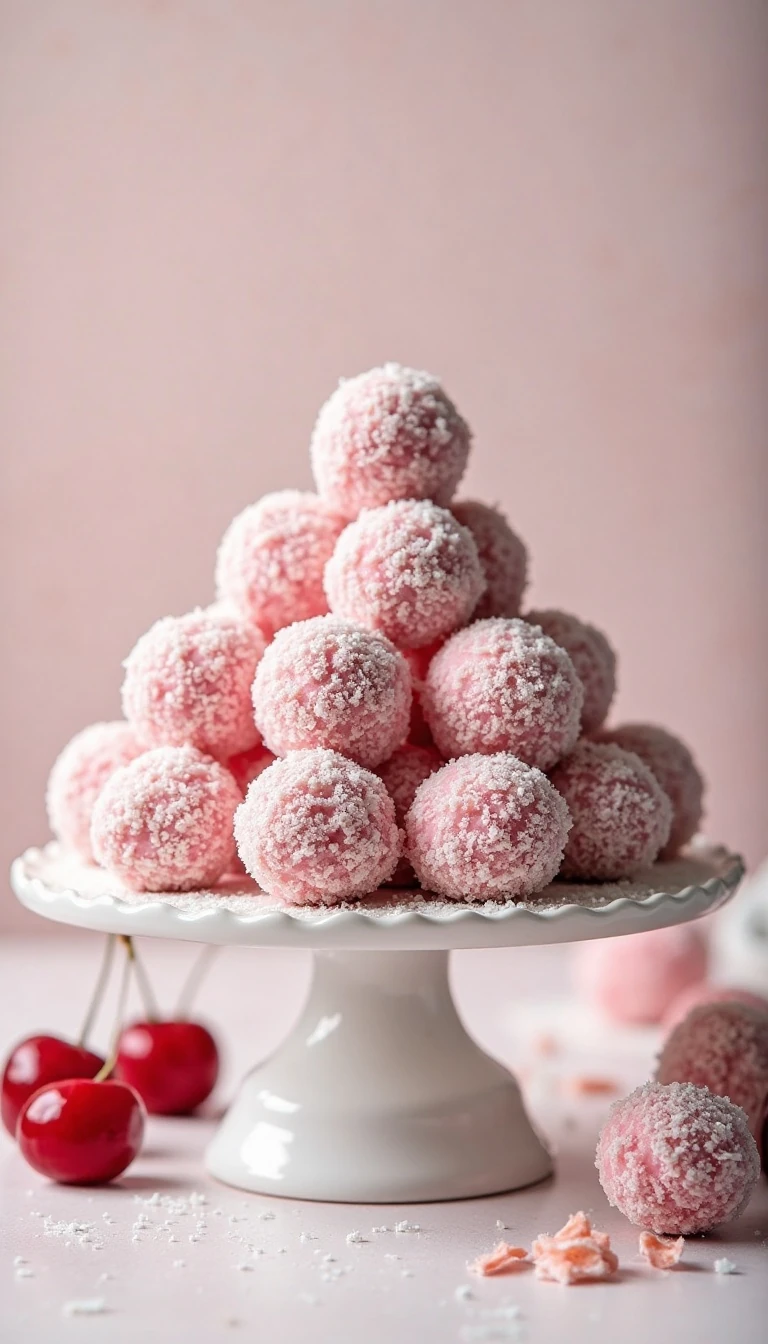 Easy Cherry Marshmallow Balls Recipe: A No-Bake Coconut Treat