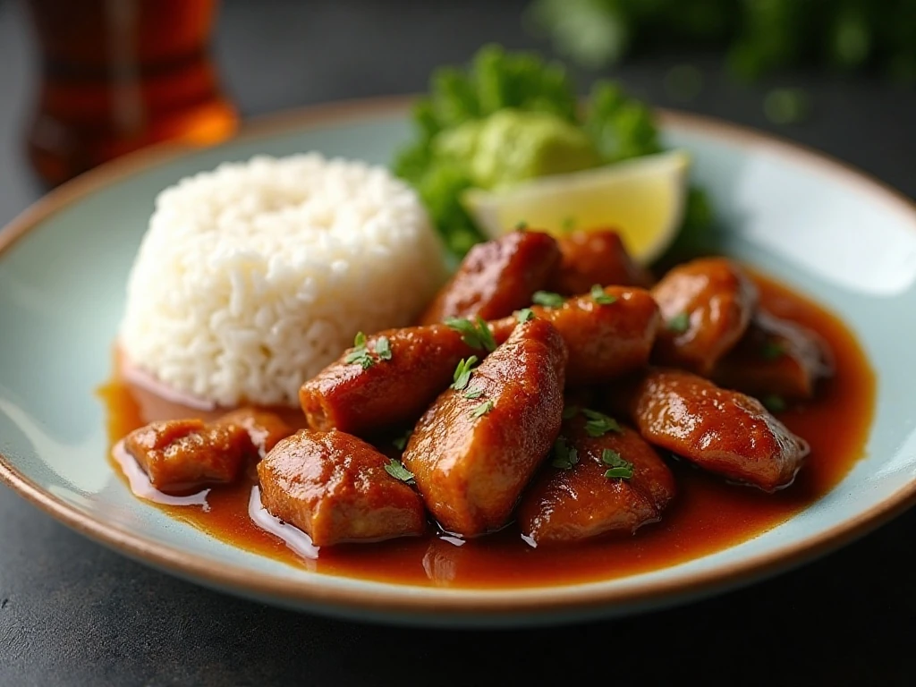 Easy traditional Filipino chicken adobo dinner