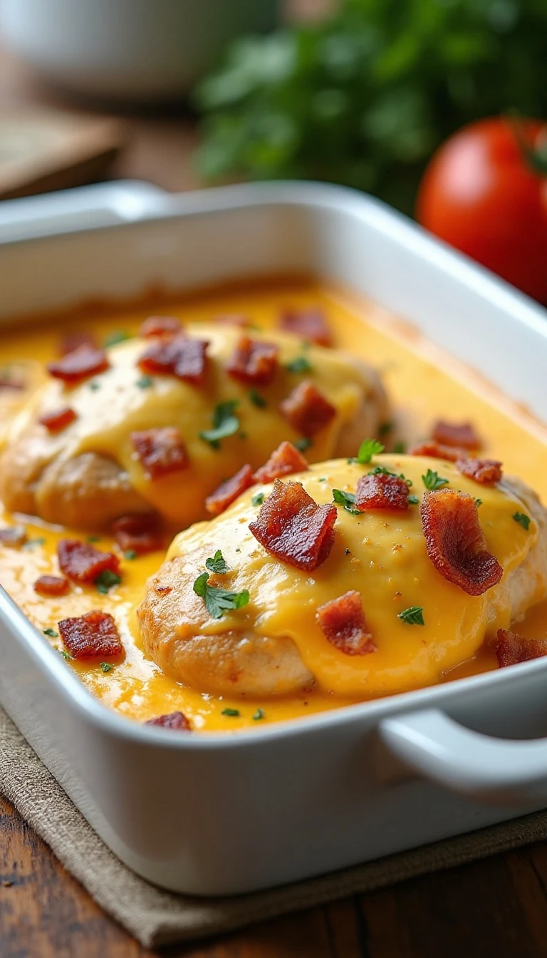 Easy Chicken Bacon Ranch Bake Recipe for a Cheesy Family Dinner