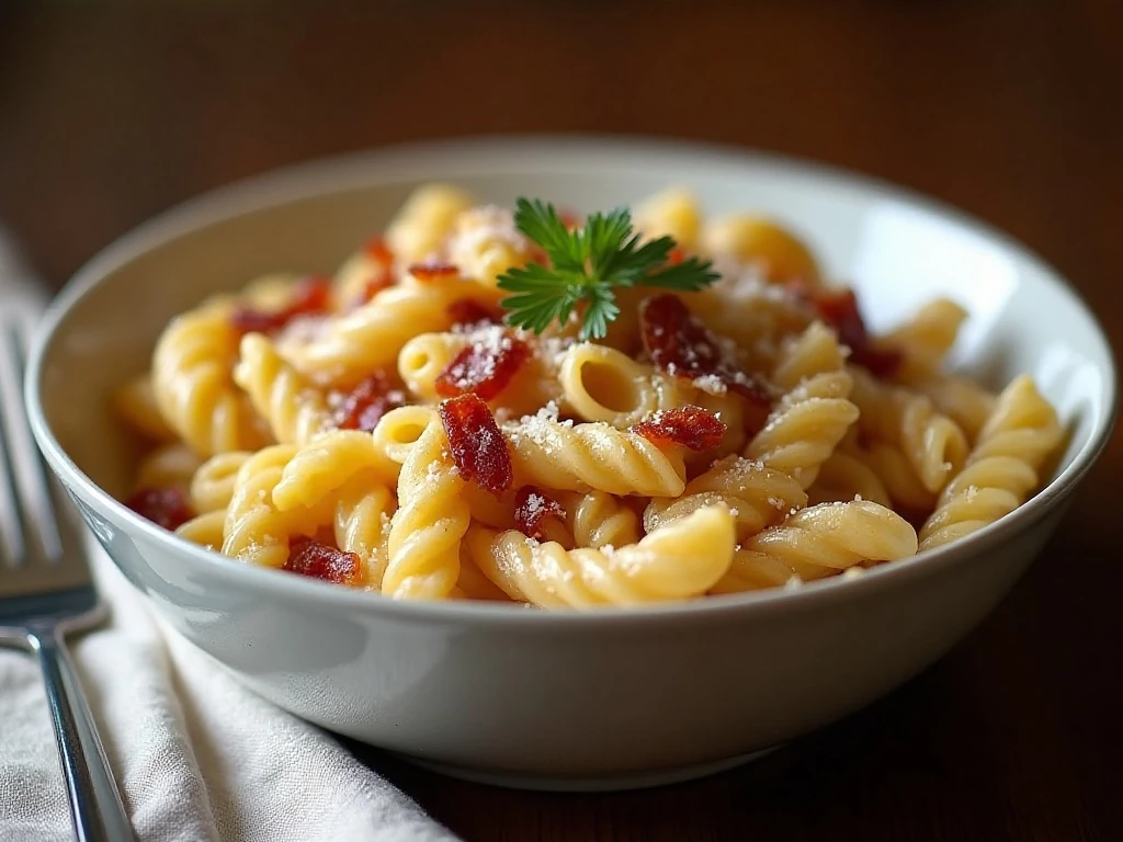 Finished one-pot chicken bacon ranch pasta