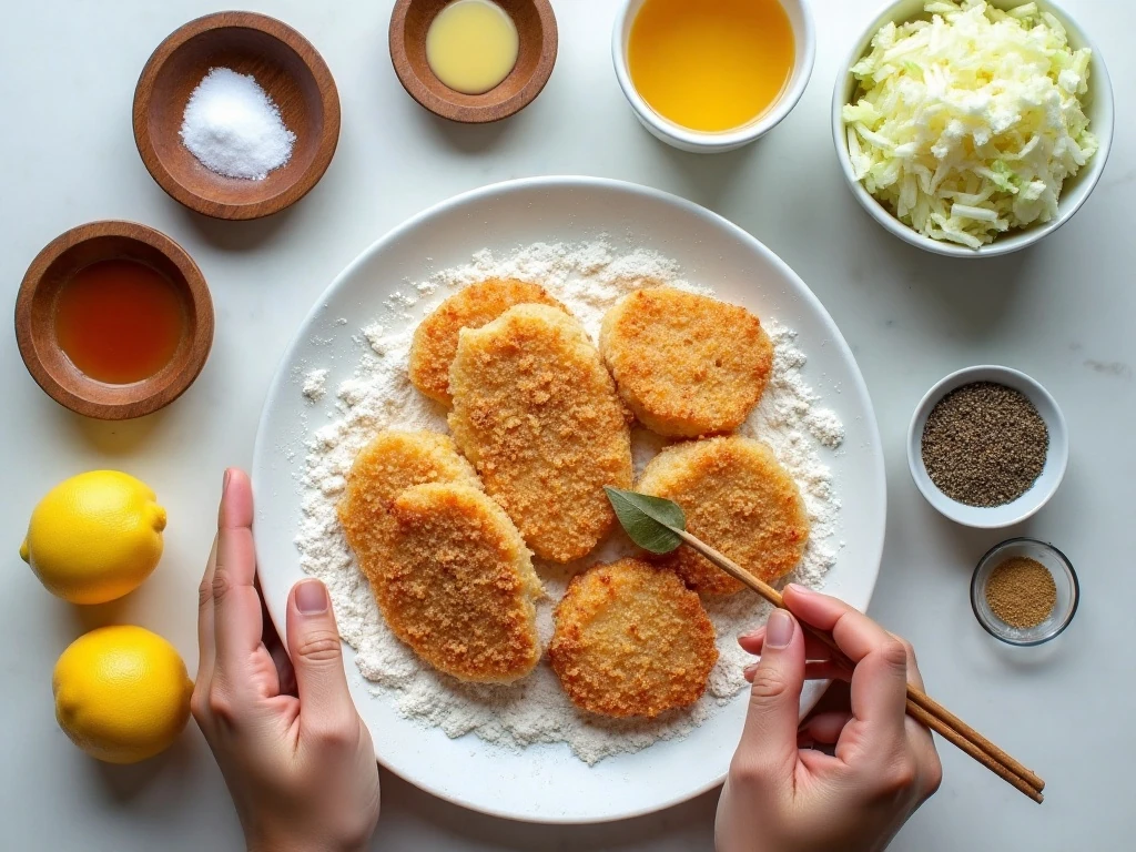 Ingredients for Japanese chicken katsu
