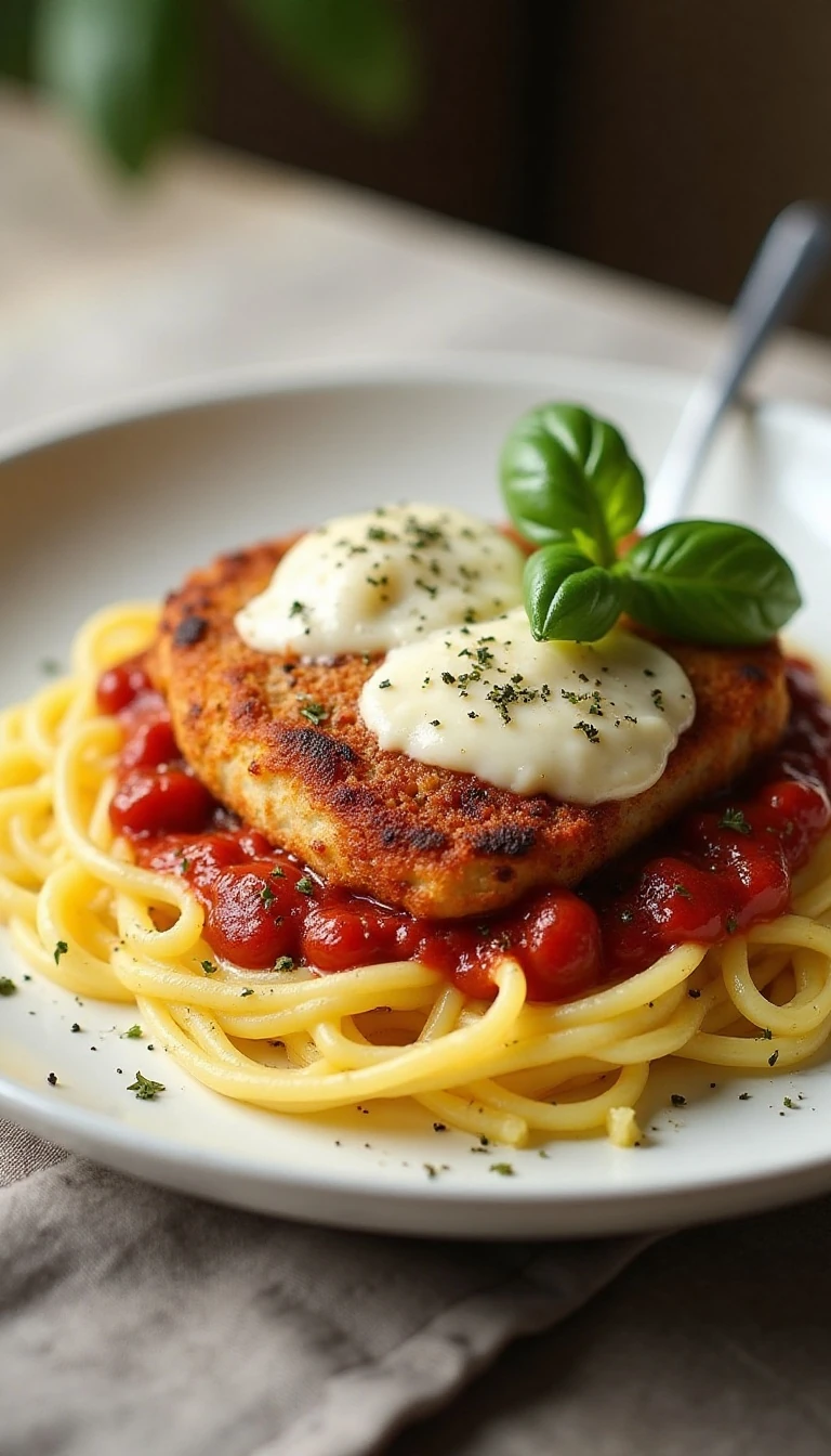 Healthy Chicken Parmesan with Spaghetti Squash Recipe