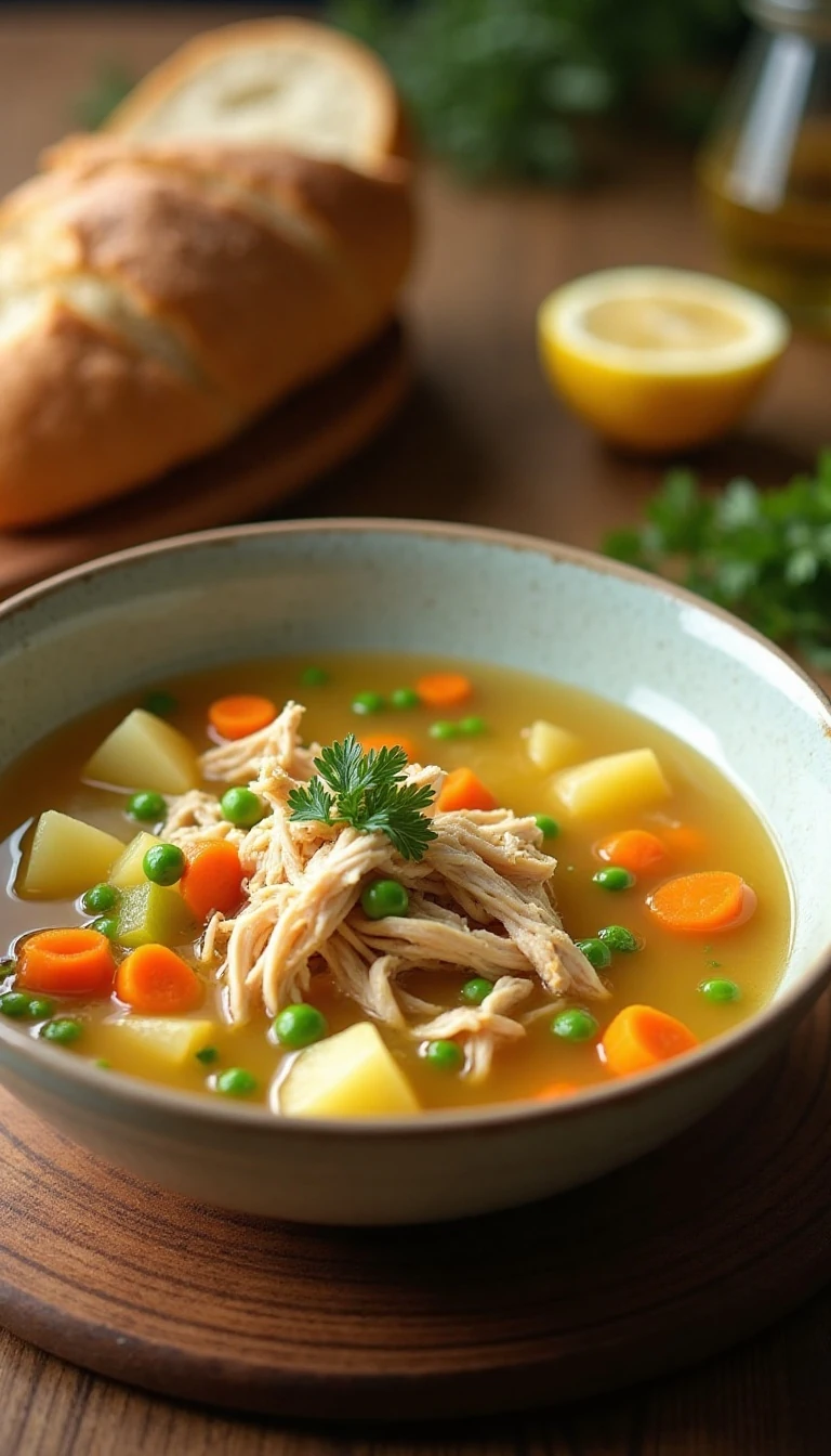 Comforting Chicken Soup with Potato