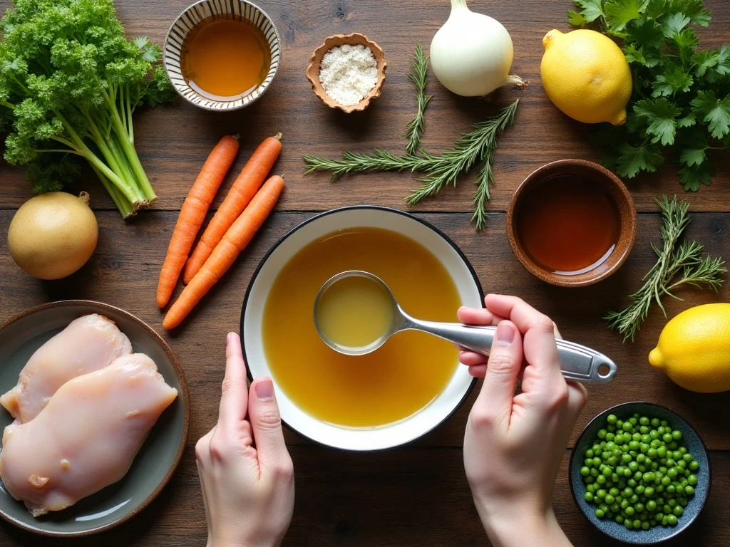 Ingredients for chicken potato soup