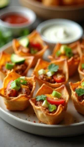 Easy Chicken Taco Cups Recipe: Crispy, Cheesy Muffin Tin Appetizers