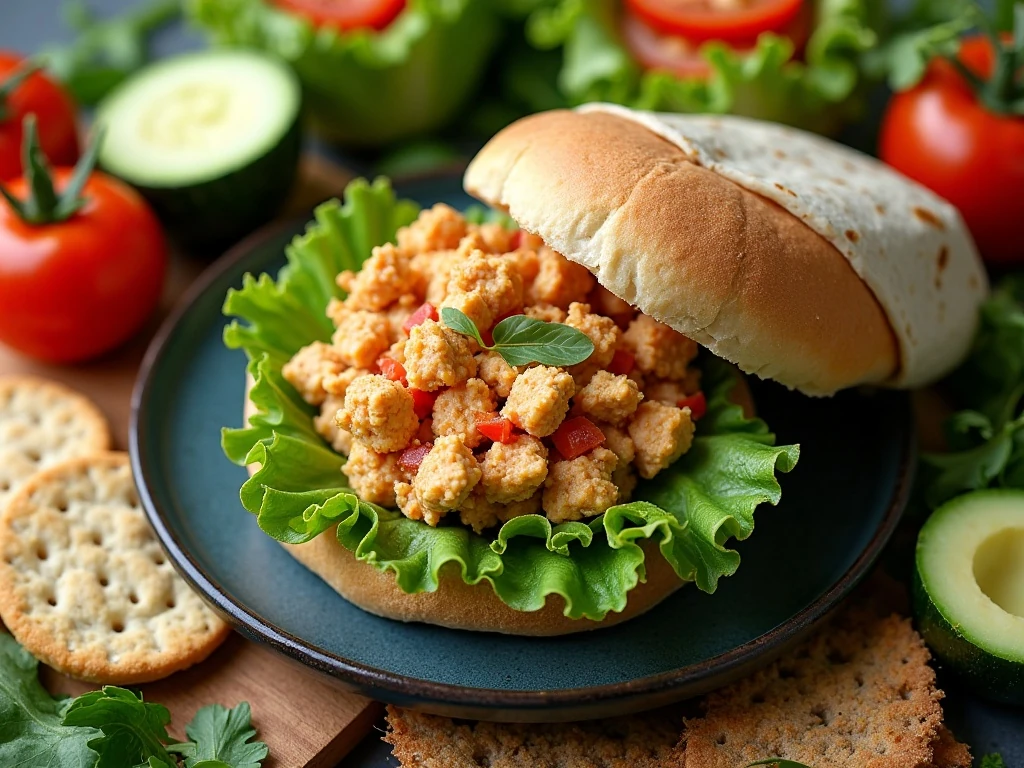 Different ways to serve vegan chickpea tuna salad