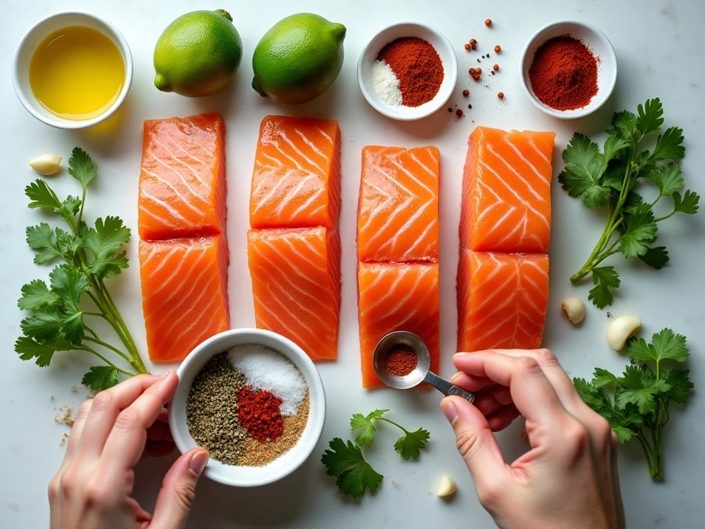 Ingredients for easy chili lime salmon