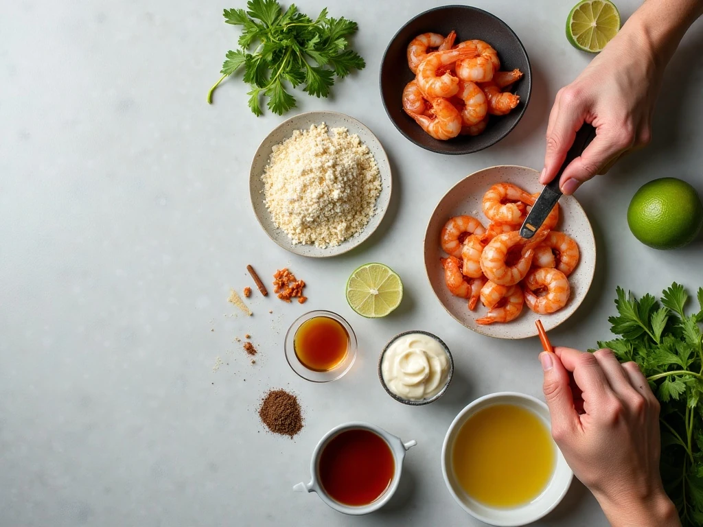 Ingredients for chipotle bang bang shrimp
