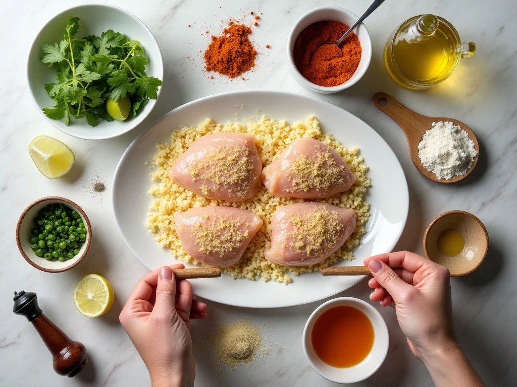 Ingredients for chipotle crusted chicken