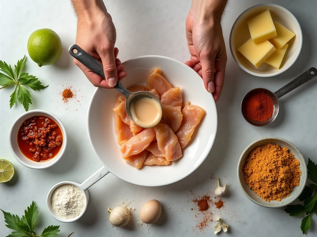 Ingredients for chipotle lime crusted chicken tenders