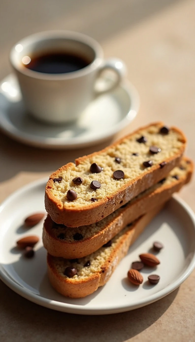Crunchy Chocolate Chip Almond Biscotti Recipe