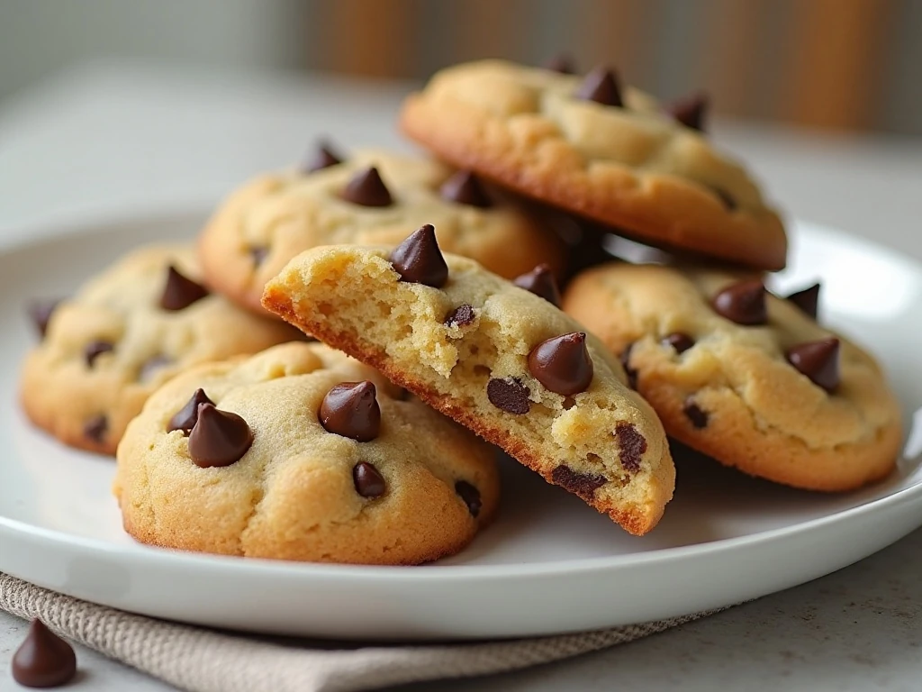 Finished easy chocolate chip cake mix cookies