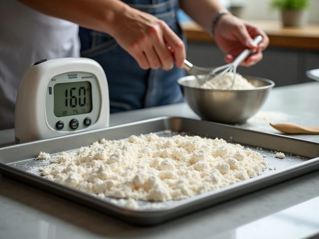Heat-treated flour reaching a safe temperature for cookie dough fudge