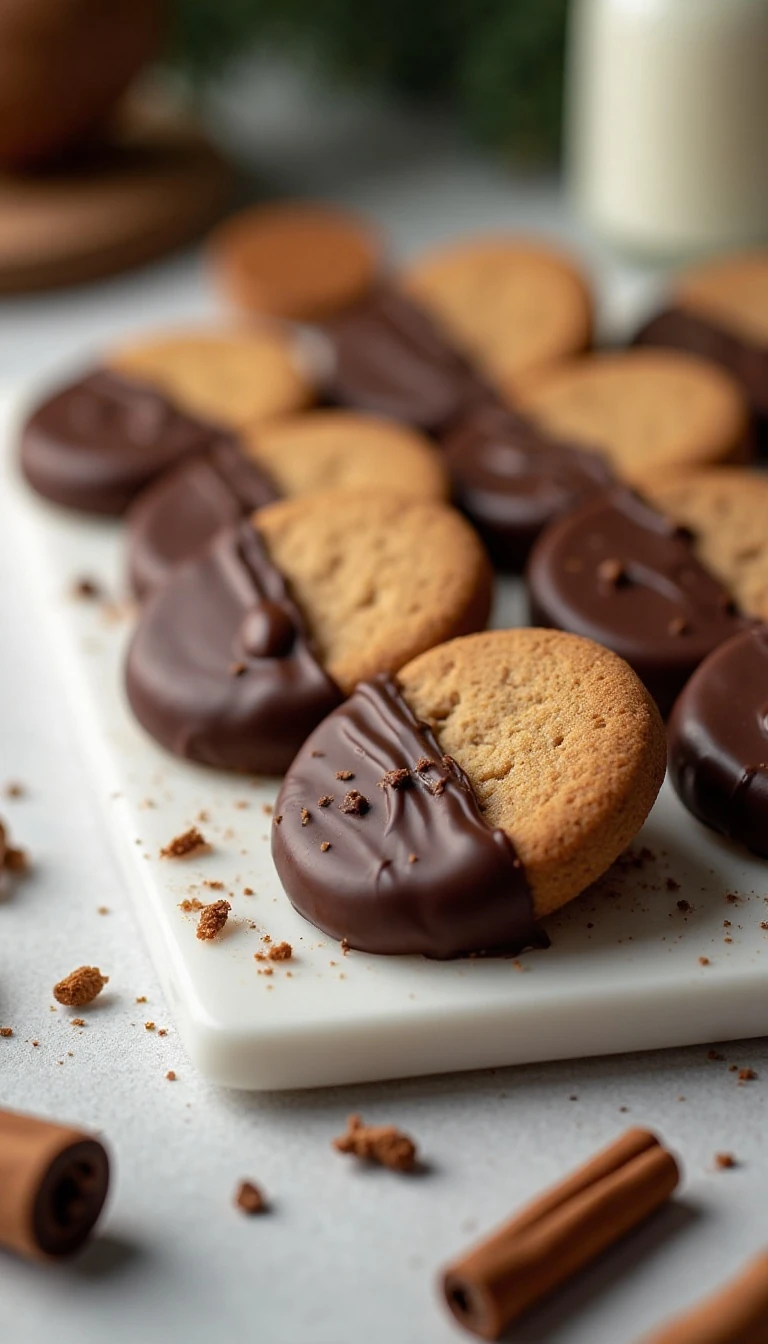 Chocolate Dipped Gingerbread Cookies Recipe