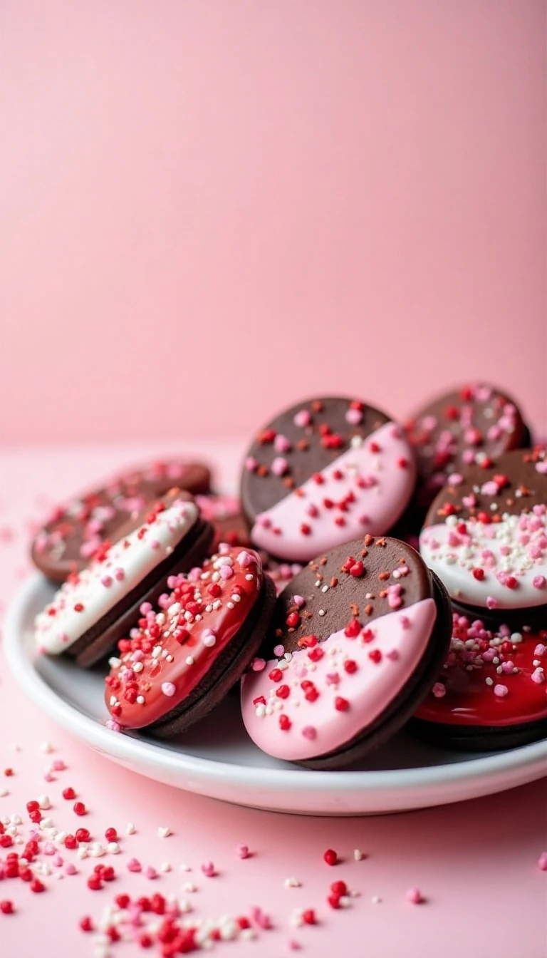 Easy Chocolate-Dipped Valentine’s Day Oreos Recipe